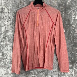 Orvis Womens Size S Mock Neck 1/4 Zip Sweater Pink Long Sleeve Casual Pullover